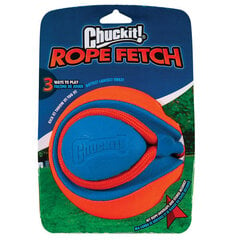 Žaislas šunims Chuckit! Rope Fetch kamuoliukas, 13 cm, mėlynas/oranžinis kaina ir informacija | Žaislai šunims | pigu.lt