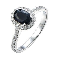 Женское серебряное кольцо с шпинелью и цирконами Brasco 55945 55945-18 цена и информация | Кольца | pigu.lt