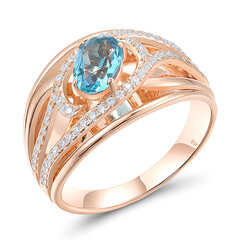 Paauksuotas sidabrinis žiedas moterims su cirkoniais Brasco 59980 kaina ir informacija | Žiedai | pigu.lt