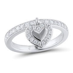 Женское серебряное кольцо с цирконами Brasco 60026 60026-16.5 цена и информация | Кольца | pigu.lt