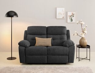 Sofa-reglaineris Loft24 Lannilis, juoda kaina ir informacija | Sofos | pigu.lt