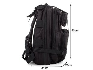Рюкзак тактический 30л, черный цена и информация | Туристические, походные рюкзаки | pigu.lt