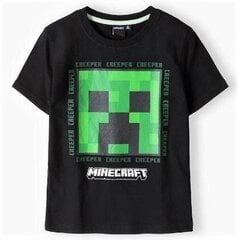 Детская футболка Minecraft FKC63811 01, черный/зелёный цена и информация | Рубашка для мальчиков | pigu.lt