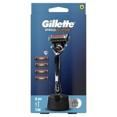 Набор для бритья Gillette Fusion5 ProGlide для мужчин: бритва + 3 лезвия для бритья + подставка цена и информация | Косметика и средства для бритья | pigu.lt