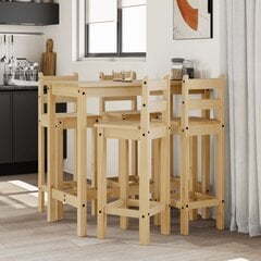Baro baldų komplektas, 5 dalių, pušies medienos masyvas kaina ir informacija | Virtuvės baldų komplektai | pigu.lt