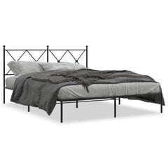 Metalinis lovos rėmas su galvūgaliu, juodos spalvos, 160x200cm цена и информация | Кровати | pigu.lt