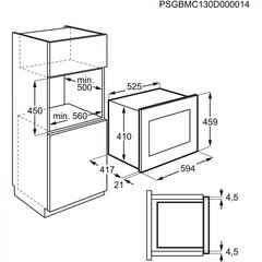 Electrolux KMFD264TEK kaina ir informacija | Mikrobangų krosnelės | pigu.lt