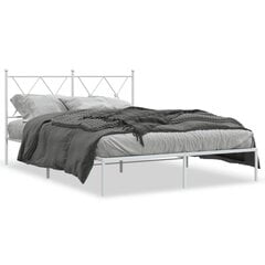 Metalinis lovos rėmas su galvūgaliu, baltos spalvos, 140x200cm цена и информация | Кровати | pigu.lt