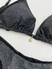 Bikini maudymosi kostiumėlis METALLIC BLACK DY0030-881H_XL|DK0032-881H_XL kaina ir informacija | Maudymosi kostiumėliai | pigu.lt