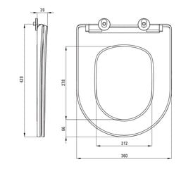 Klozetas Deante Jasmin Rimless su lėtai nusileidžiančiu dangčiu, White цена и информация | Унитазы | pigu.lt