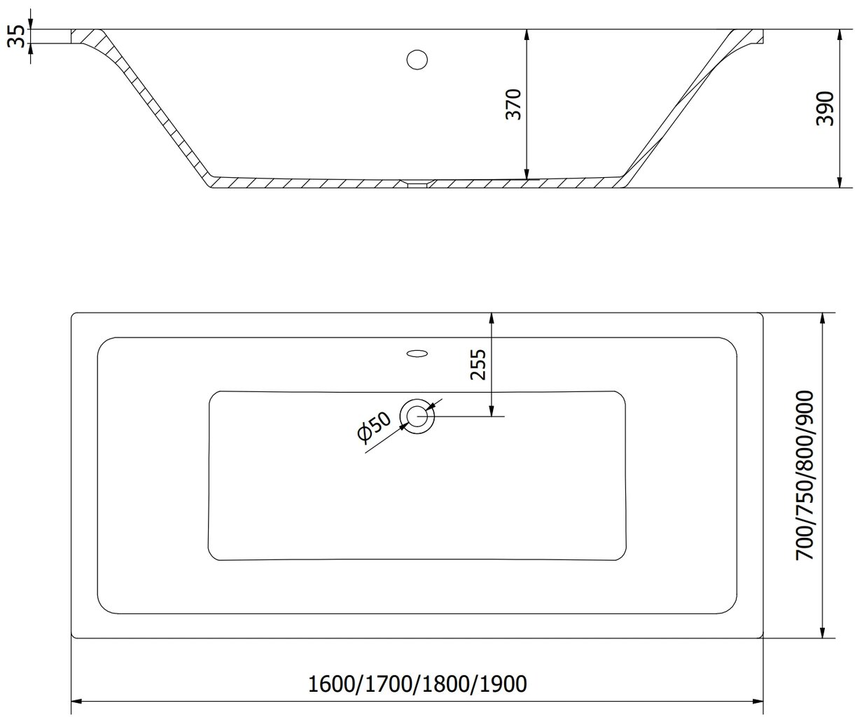 Vonia Mexen Cube su apdaila ir stiklo sienele, 180x80 cm + 100 cm kaina ir informacija | Vonios | pigu.lt