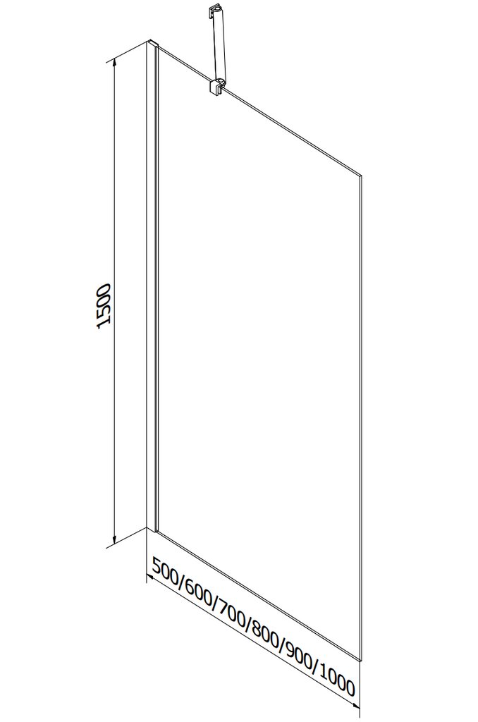 Vonia Mexen Cube su apdaila ir stiklo sienele, 180x80 cm + 90 cm kaina ir informacija | Vonios | pigu.lt