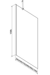 Vonia Mexen Cubik su apdaila ir stiklo sienele, 170x70 cm + 80 cm kaina ir informacija | Vonios | pigu.lt