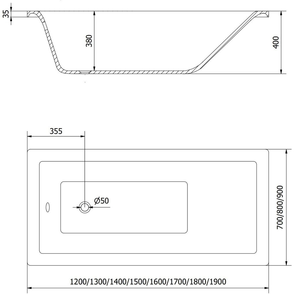 Vonia Mexen Cubik su apdaila ir stiklo sienele, 160x70 cm + 80 cm (II) kaina ir informacija | Vonios | pigu.lt