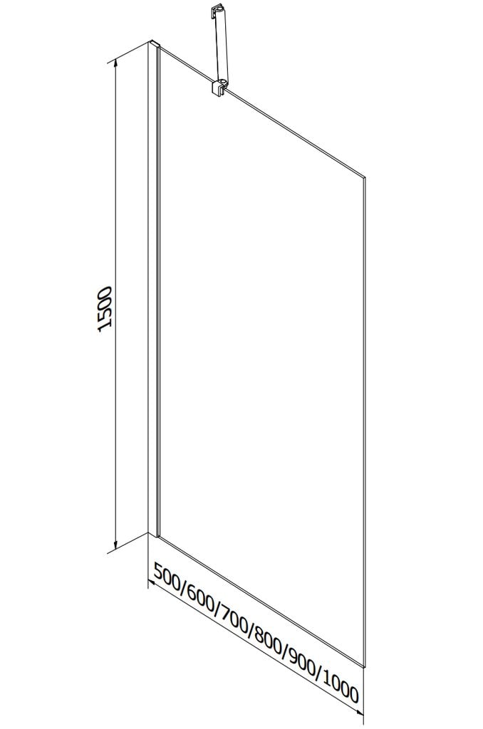 Vonia Mexen Vega su apdaila ir stiklo sienele, 180x80 cm + 100 cm kaina ir informacija | Vonios | pigu.lt