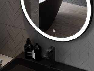 Vonios veidrodis Mexen Esso su LED apšvietimu ir apsauga nuo rasojimo, 100 cm, juodas kaina ir informacija | Vonios veidrodžiai | pigu.lt