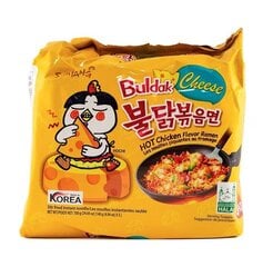 Japoniški makaronai Ramen Samyang Hot Chicken, 140g x 5 vnt. kaina ir informacija | Sriubos, sultiniai | pigu.lt