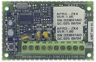 4 zonų išplėtimo modulis PARADOX APR3-ZX4 kaina ir informacija | Signalizacijos | pigu.lt