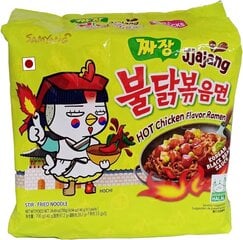 Japoniški makaronai Ramen Samyang Hot Chicken Jjajang, 140g x 5 vnt. kaina ir informacija | Sriubos, sultiniai | pigu.lt