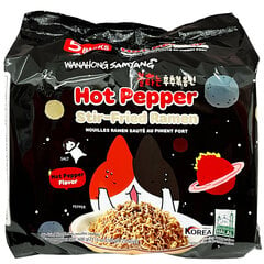 Japoniški makaronai Ramen Samyang Hot Pepper, 140g x 5 vnt. kaina ir informacija | Sriubos, sultiniai | pigu.lt