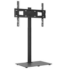Kampinis tv staliukas, 1 aukšto, juodas, 32-65 colių tv kaina ir informacija | Televizoriai | pigu.lt