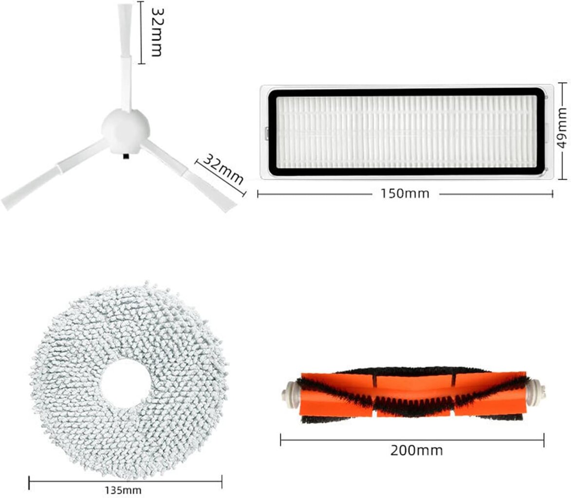 HUAYUWA priedų rinkinys, skirtas Dreame Bot L10s Ultra dulkių siurbliui цена и информация | Dulkių siurblių priedai | pigu.lt