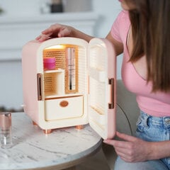 Kosmetinis šaldytuvas su LED veidrodžiu Beautifly Blush, 7 L kaina ir informacija | Kosmetinės, veidrodėliai | pigu.lt