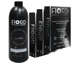 Набор для удаления седины FIORD Dark 2-3 + Medium 4-5 + Light 6-7 + окислитель FIORD 4,5%. цена и информация | Краска для волос | pigu.lt