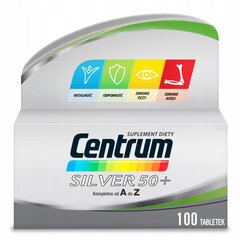 Maisto papildas, Vitaminai Centrum Silver 50+, 100 tablečių цена и информация | Витамины, пищевые добавки, препараты для хорошего самочувствия | pigu.lt