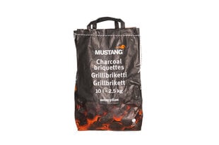 Mustang Grill Briquette 2,5 kg/10L цена и информация | Древесный уголь, брикеты, средства для розжига | pigu.lt