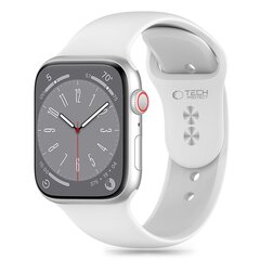 TECH-PROTECT SILIKONINIS APPLE WATCH 4 | 5 | 6 | 7 | 8 | 9 | SE (38 | 40 | 41 MM), BALTAS kaina ir informacija | Išmaniųjų laikrodžių ir apyrankių priedai | pigu.lt