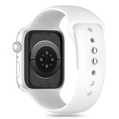 TECH-PROTECT SILIKONINIS APPLE WATCH 4 | 5 | 6 | 7 | 8 | 9 | SE (38 | 40 | 41 MM), BALTAS kaina ir informacija | Išmaniųjų laikrodžių ir apyrankių priedai | pigu.lt