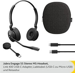 Belaidės ausinės Jabra Engage 55 Stereo kaina ir informacija | Išmanioji technika ir priedai | pigu.lt