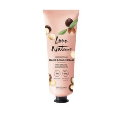 "Oriflame Love Nature" apsauginis rankų ir nagų kremas su ekologišku makadamijos aliejumi 75 ml kaina ir informacija | Manikiūro, pedikiūro priemonės | pigu.lt