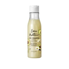 "Oriflame Love Nature 2-in-1" šampūnas su ekologišku avokadų aliejumi ir ramunėlėmis visų tipų plaukams 250 ml kaina ir informacija | Šampūnai | pigu.lt