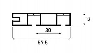 Lubų Bėgių Rinkinys Pvc 2-Track Set 300 Cm kaina ir informacija | Audiniai | pigu.lt