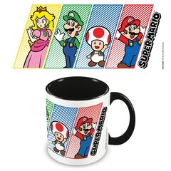 Nintendo - Super Mario (4 Colour) Black Mug цена и информация | Атрибутика для игроков | pigu.lt