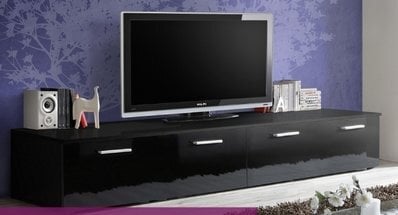TV staliukas Duo, juodas kaina ir informacija | TV staliukai | pigu.lt