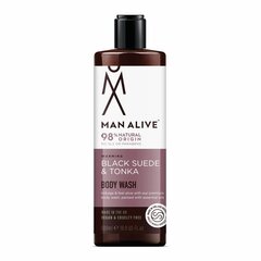 Man Alive - dušo želė su eteriniais aliejais - Juodoji suede ir Tonka - 500ml цена и информация | Масла, гели для душа | pigu.lt