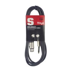 Audio kabelis XLR/jack (f/m) Stagg SMC3XP, 3 m kaina ir informacija | Kabeliai ir laidai | pigu.lt