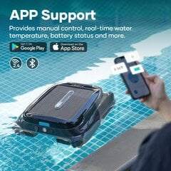 Аккумуляторный робот для чистки бассейнов Aiper Surfer S1 Black цена и информация | Аксессуары для бассейнов | pigu.lt