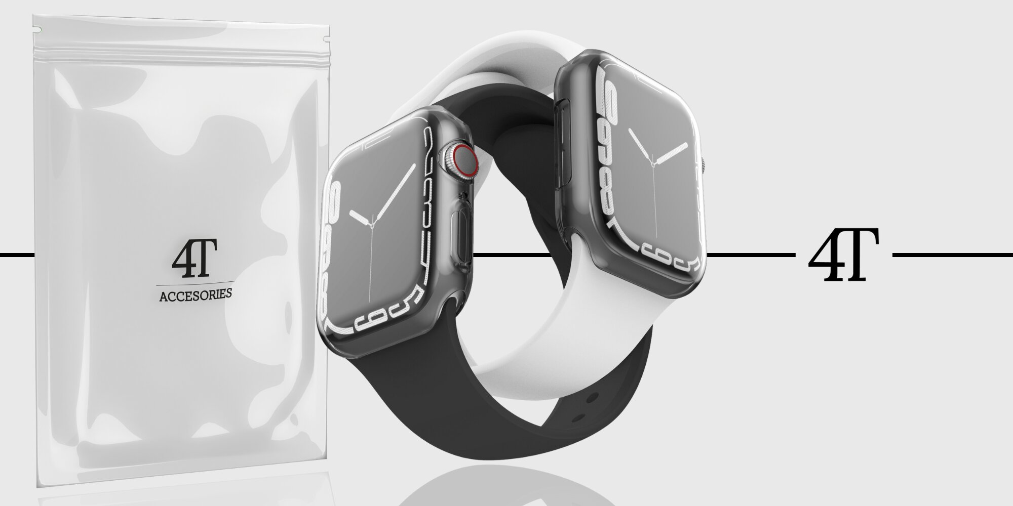 Dėklas skirta Apple Watch 4TechGoods modeliui 3 2 1 42 mm Clear kaina ir informacija | Išmaniųjų laikrodžių ir apyrankių priedai | pigu.lt