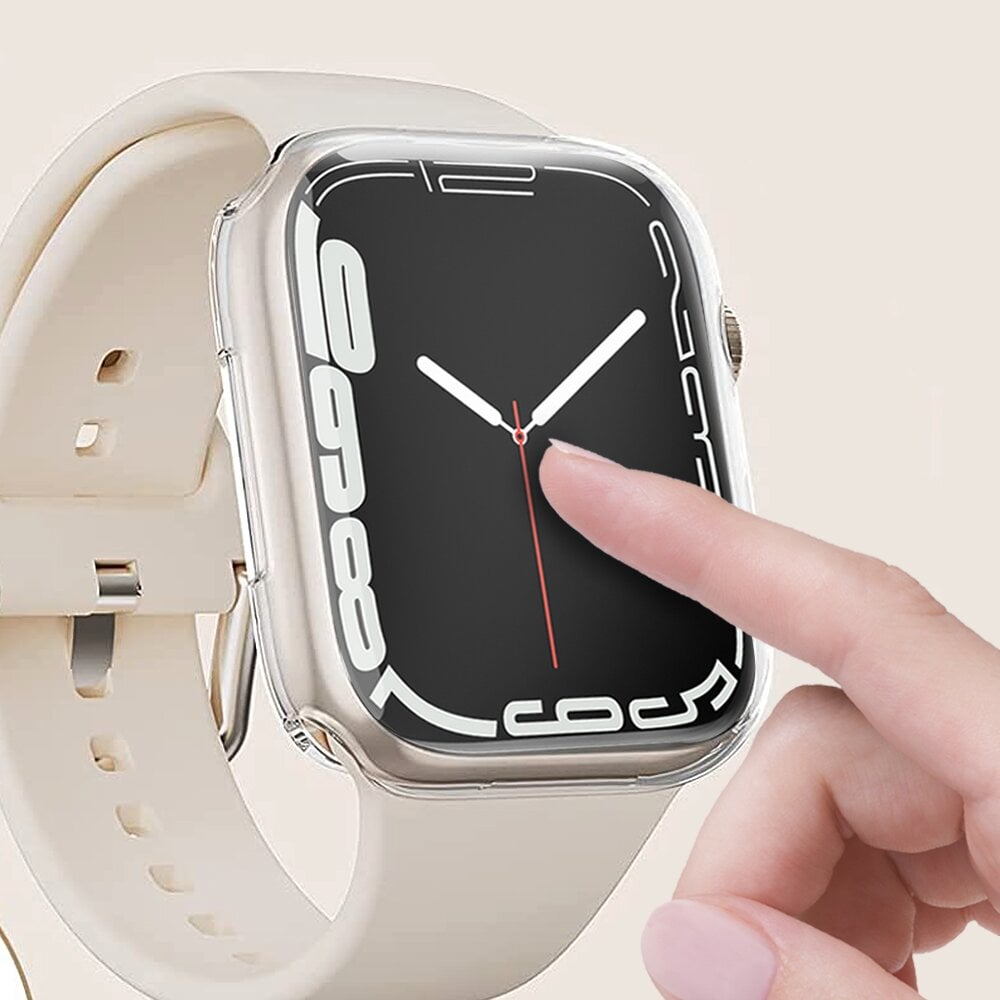 Dėklas skirta Apple Watch 4TechGoods modeliui 3 2 1 42 mm Clear kaina ir informacija | Išmaniųjų laikrodžių ir apyrankių priedai | pigu.lt