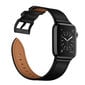 Dirželis Apyrankė skirta Apple Watch 4TechGoods modeliui ULTRA SE 9 8 7 6 5 4 3 2 1 49 45 44 42 mm Band Natūralios odos Juoda kaina ir informacija | Išmaniųjų laikrodžių ir apyrankių priedai | pigu.lt