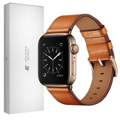 Dirželis Apyrankė skirta Apple Watch 4TechGoods modeliui ULTRA SE 9 8 7 6 5 4 3 2 1 49 45 44 42 mm Band Natūralios odos Ruda цена и информация | Аксессуары для смарт-часов и браслетов | pigu.lt