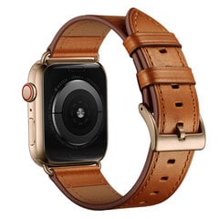 Dirželis Apyrankė skirta Apple Watch 4TechGoods modeliui ULTRA SE 9 8 7 6 5 4 3 2 1 49 45 44 42 mm Band Natūralios odos Ruda цена и информация | Аксессуары для смарт-часов и браслетов | pigu.lt