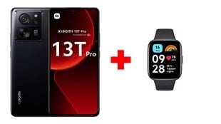 Xiaomi 13T Pro 5G 12/512GB MZB0EL3EU Black + Xiaomi Redmi Watch 3 Active Black цена и информация | Мобильные телефоны | pigu.lt