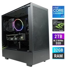 Kompiuteris MonsterX i5 14600KF 32GB 2TB NVME RTX4070S kaina ir informacija | Stacionarūs kompiuteriai | pigu.lt