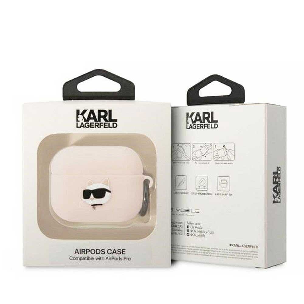 KARL LAGERFELD 3D NFT Choupette priekš AirPods Pro - Rožinis kaina ir informacija | Ausinės | pigu.lt