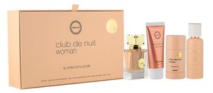 Rinkinys Armaf Club De Nuit moterims: kvapusis vanduo EDP, 30 ml + pieštukinis dezodorantas, 75 g + rankų kremas, 50 ml + plaukų purškiklis, 55 ml kaina ir informacija | Kvepalai moterims | pigu.lt